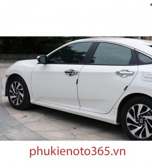 Ốp hõm và tay nắm cửa màu bạc ABS mạ Honda Civic 2018